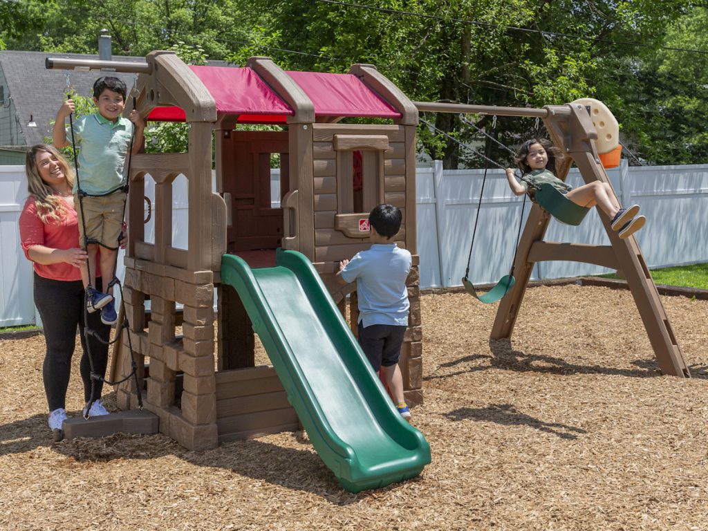 giochi per giardini altalene scivoli castello multigioco f3