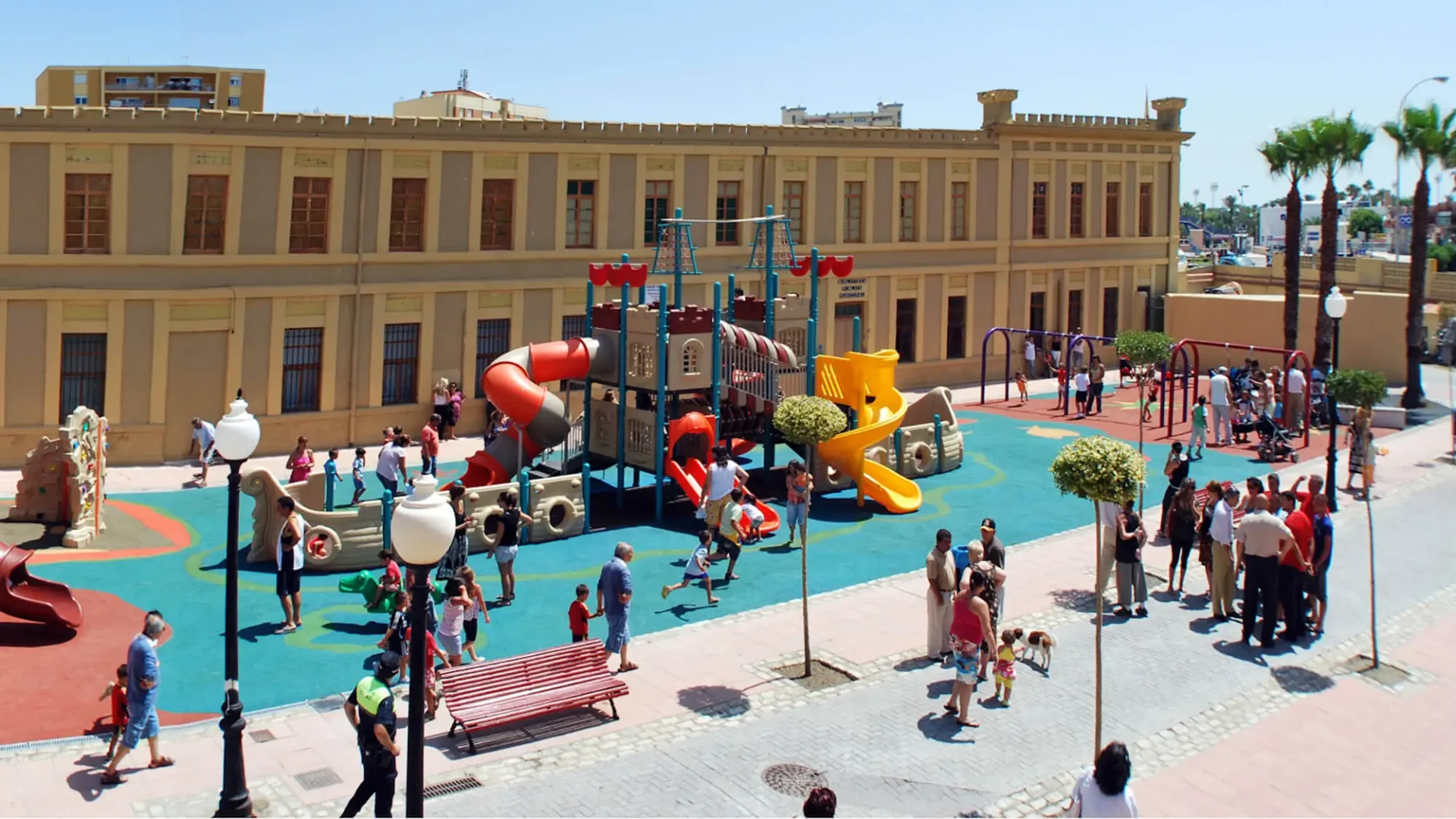 Commercial outdoor playgrounds for municipalities