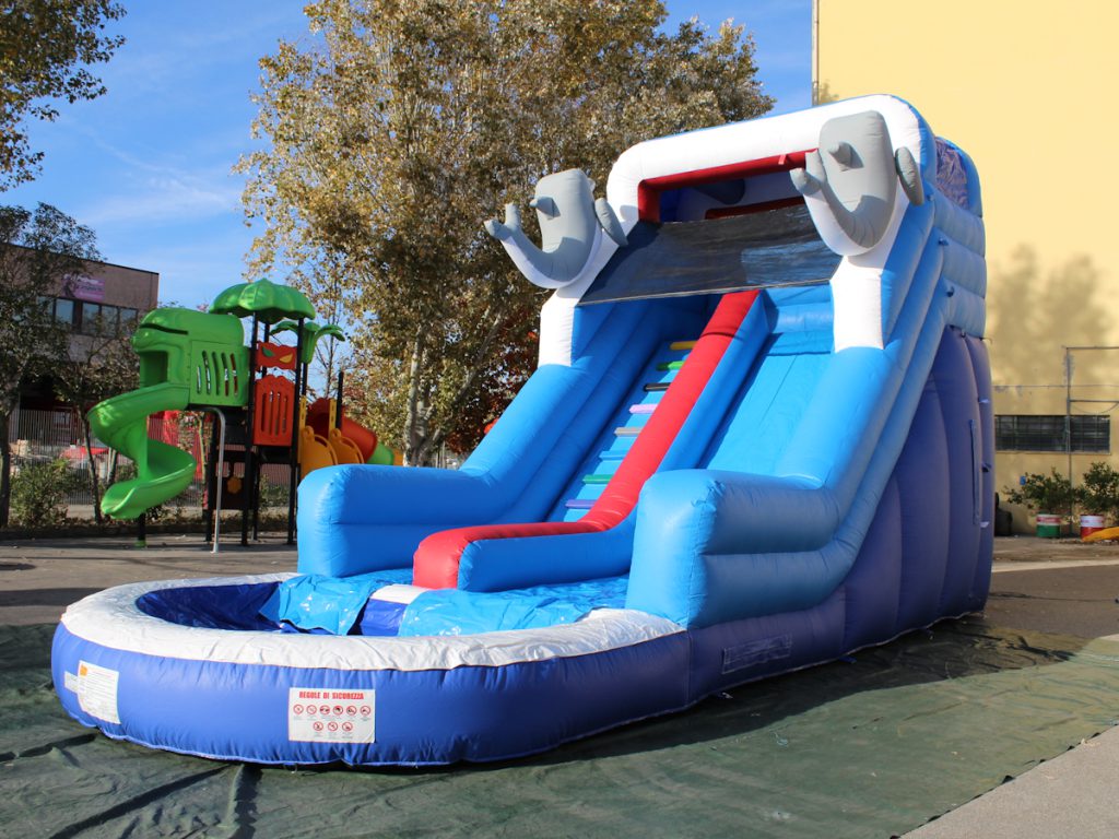 gioco gonfiabile scivolo dolphin water slide f1