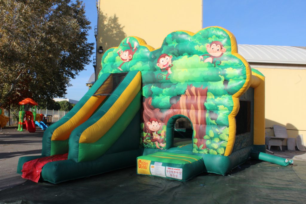 gioco gonfiabile multiattività bounce & slide monkey f1