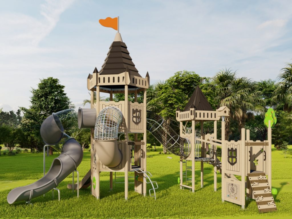 playground per esterni eco wood castle 301 d4