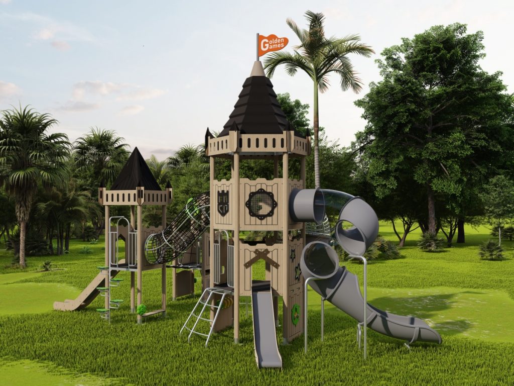 playground per esterni eco wood castle 301 d6