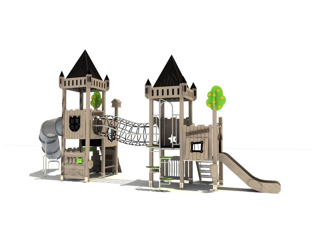 playground per esterni eco wood castle 401 d2